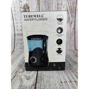 TUREWELL Water Dental Flosser for Teeth/Braces, Teeth Cleaner Pick 8 Jet Tips...